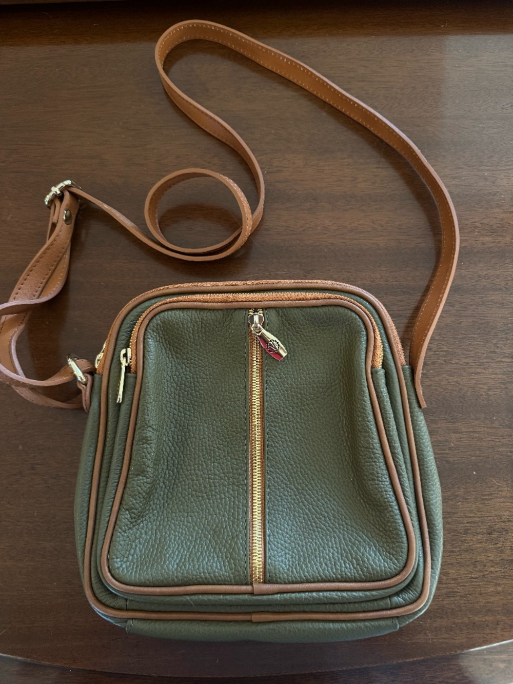 Vintage Valentina Italian Leather Crossbody Bag